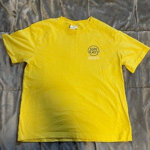 H&M "Sun Rays" Yellow Graphic Tee - Mens Large